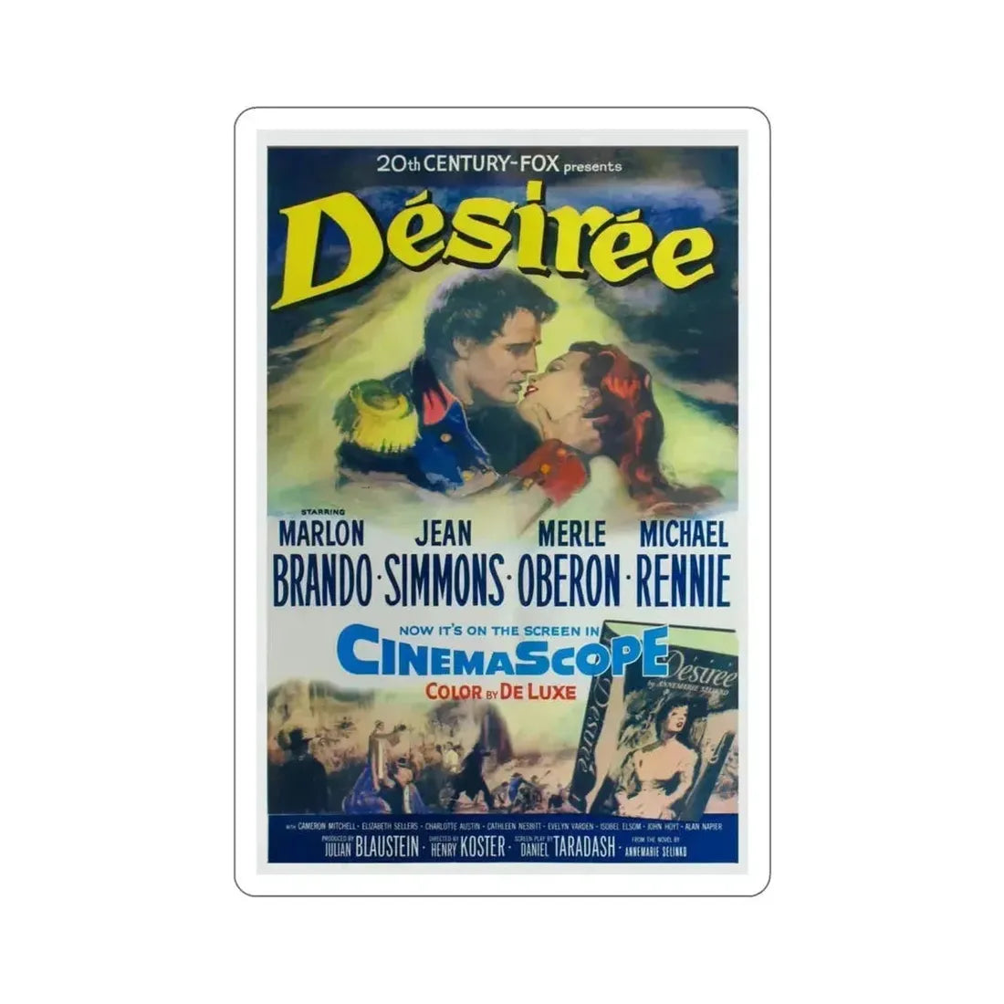 Desiree 1954 Movie Poster STICKER Vinyl Die-Cut Decal 4 Inch - The Sticker Space