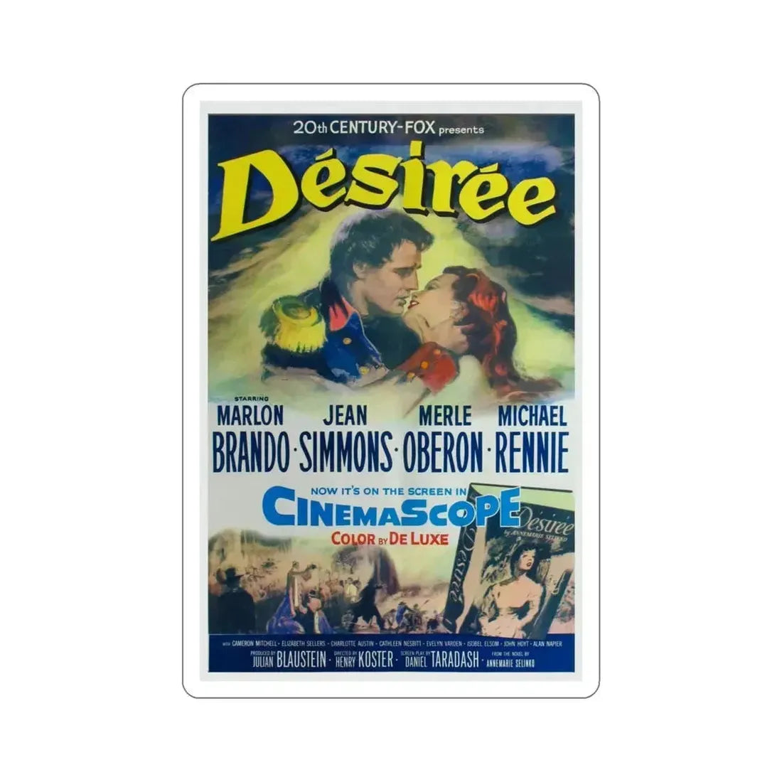 Desiree 1954 Movie Poster STICKER Vinyl Die-Cut Decal 5 Inch - The Sticker Space