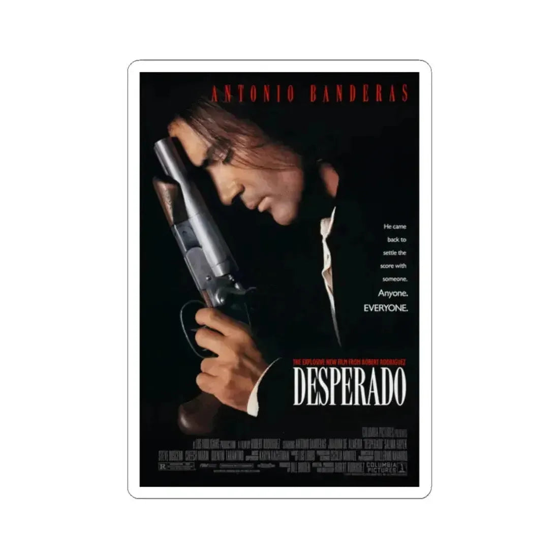 Desperado 1995 Movie Poster - STICKER Vinyl Kiss-Cut Decal 2 Inch White - The Sticker Space