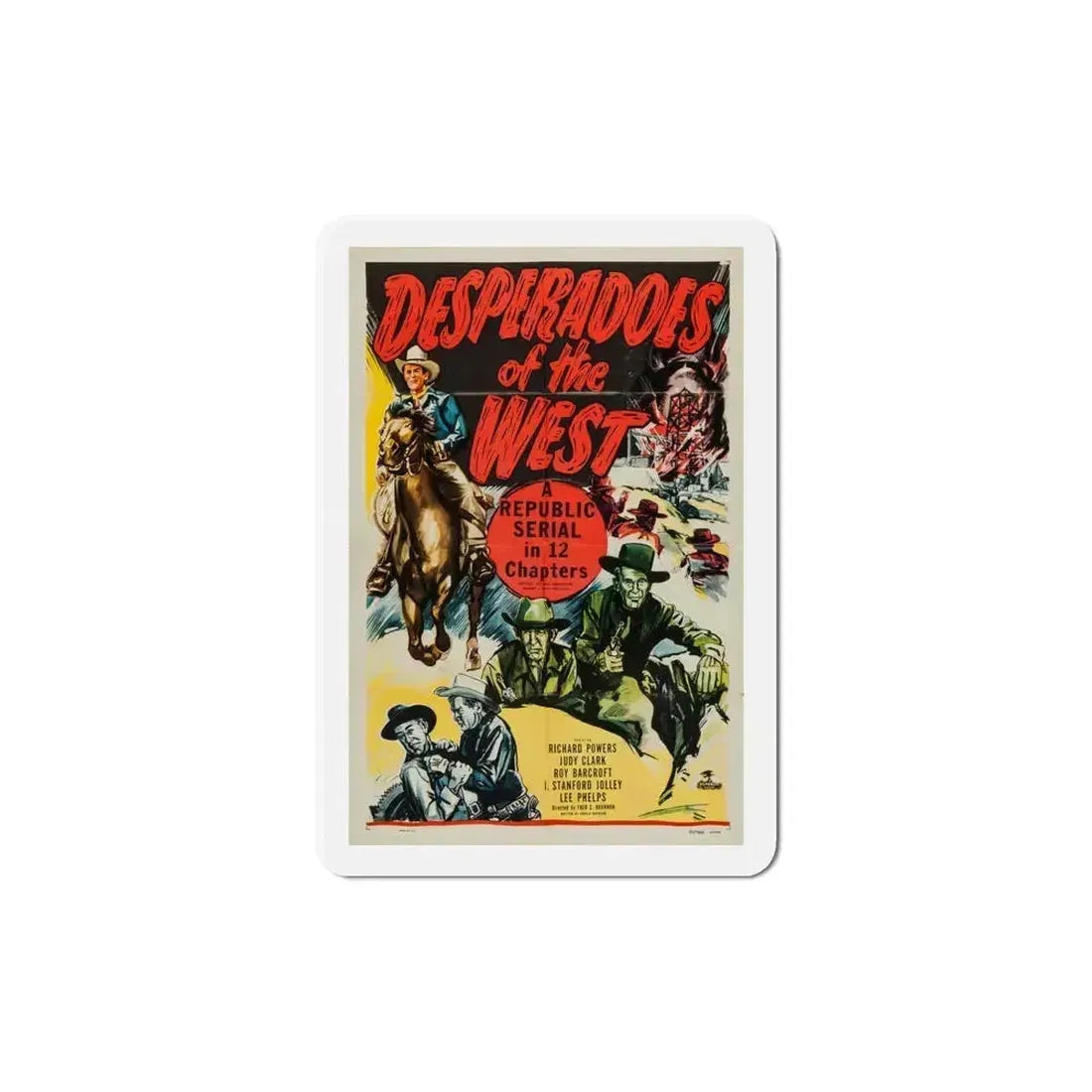 Desperadoes of the West 1950 Movie Poster Refrigerator Magnet 5 Inch - The Sticker Space