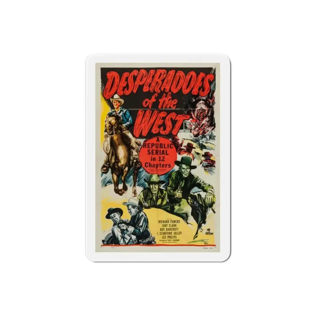Desperadoes of the West 1950 Movie Poster Refrigerator Magnet - The Sticker Space