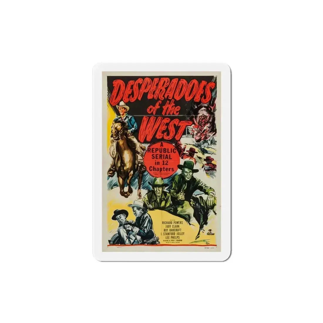Desperadoes of the West 1950 Movie Poster Refrigerator Magnet - The Sticker Space