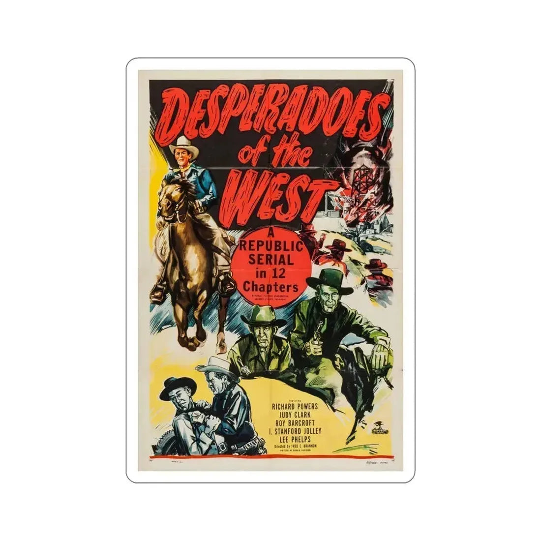 Desperadoes of the West 1950 Movie Poster STICKER Vinyl Die-Cut Decal 5 Inch - The Sticker Space