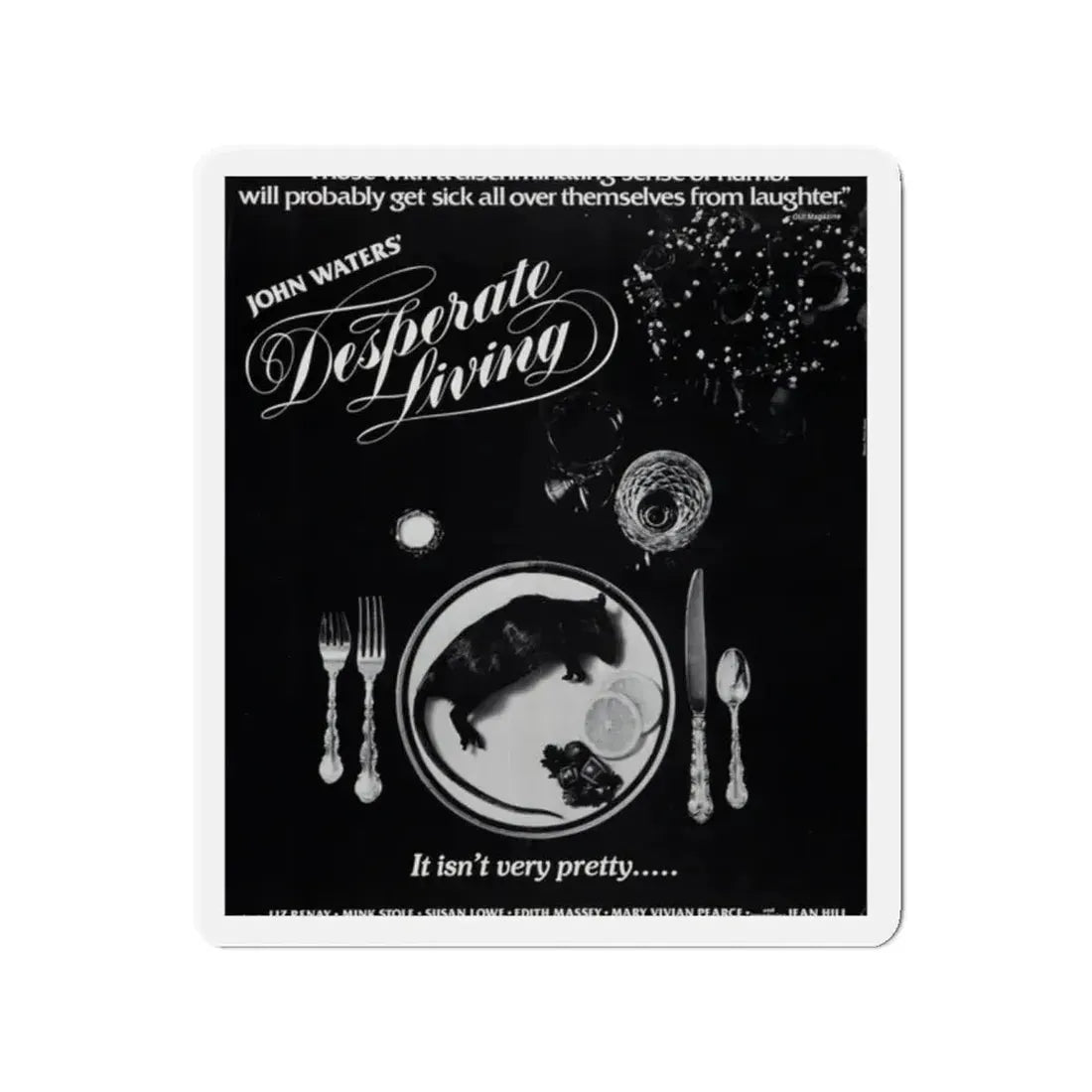 DESPERATE LIVING 1977 Movie Poster - Refrigerator Magnet 2 Inch - The Sticker Space