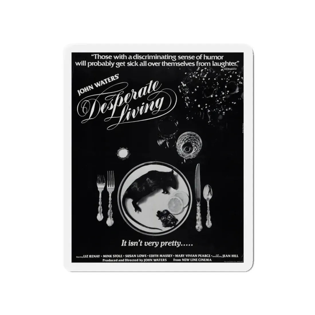 DESPERATE LIVING 1977 Movie Poster - Refrigerator Magnet 4 Inch - The Sticker Space