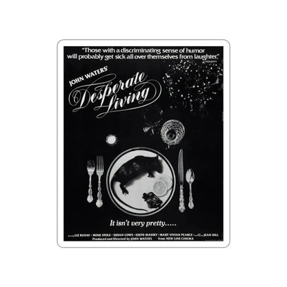 DESPERATE LIVING 1977 Movie Poster STICKER Vinyl Die-Cut Decal - The Sticker Space