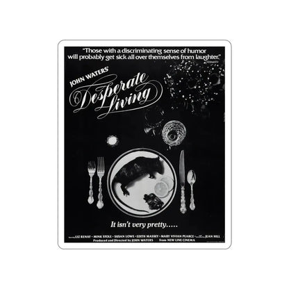 DESPERATE LIVING 1977 Movie Poster STICKER Vinyl Die-Cut Decal - The Sticker Space