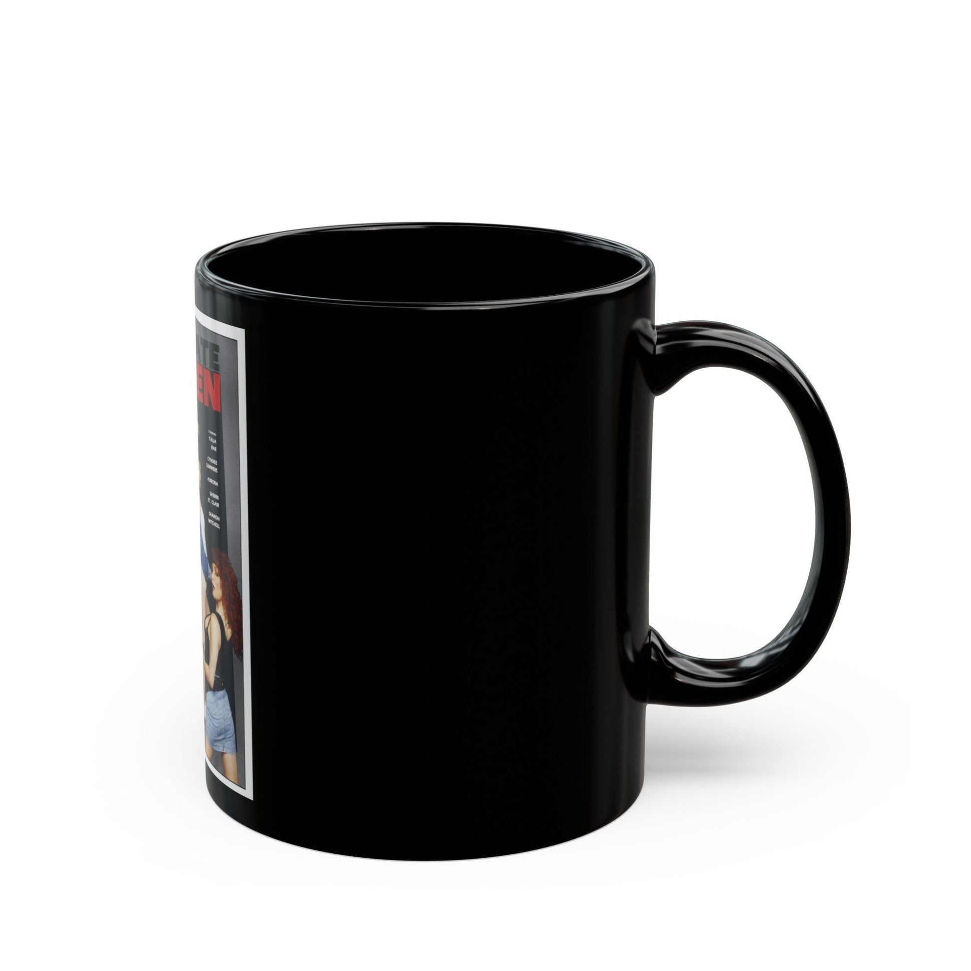 DESPERATE WOMEN 1985 Movie Poster - Black Coffee Mug-The Sticker Space