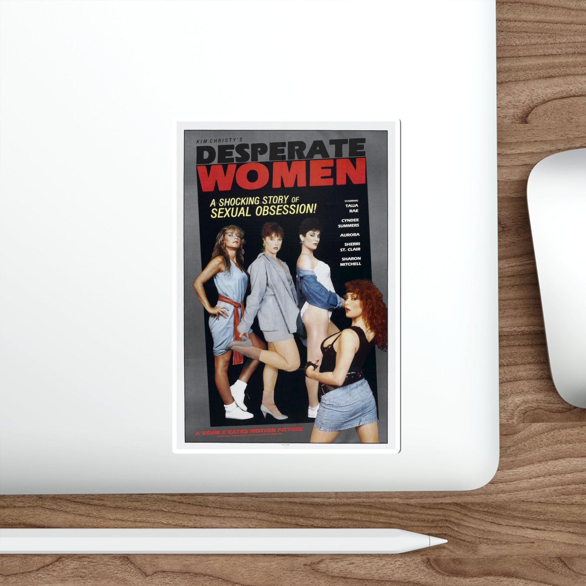 DESPERATE WOMEN 1985 Movie Poster STICKER Vinyl Die-Cut Decal-The Sticker Space