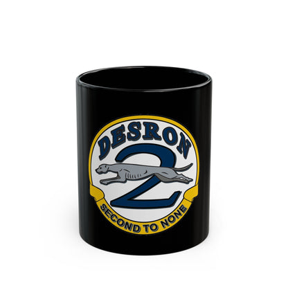 Desron 2 Second to none (U.S. Navy) Black Coffee Mug-11oz-The Sticker Space