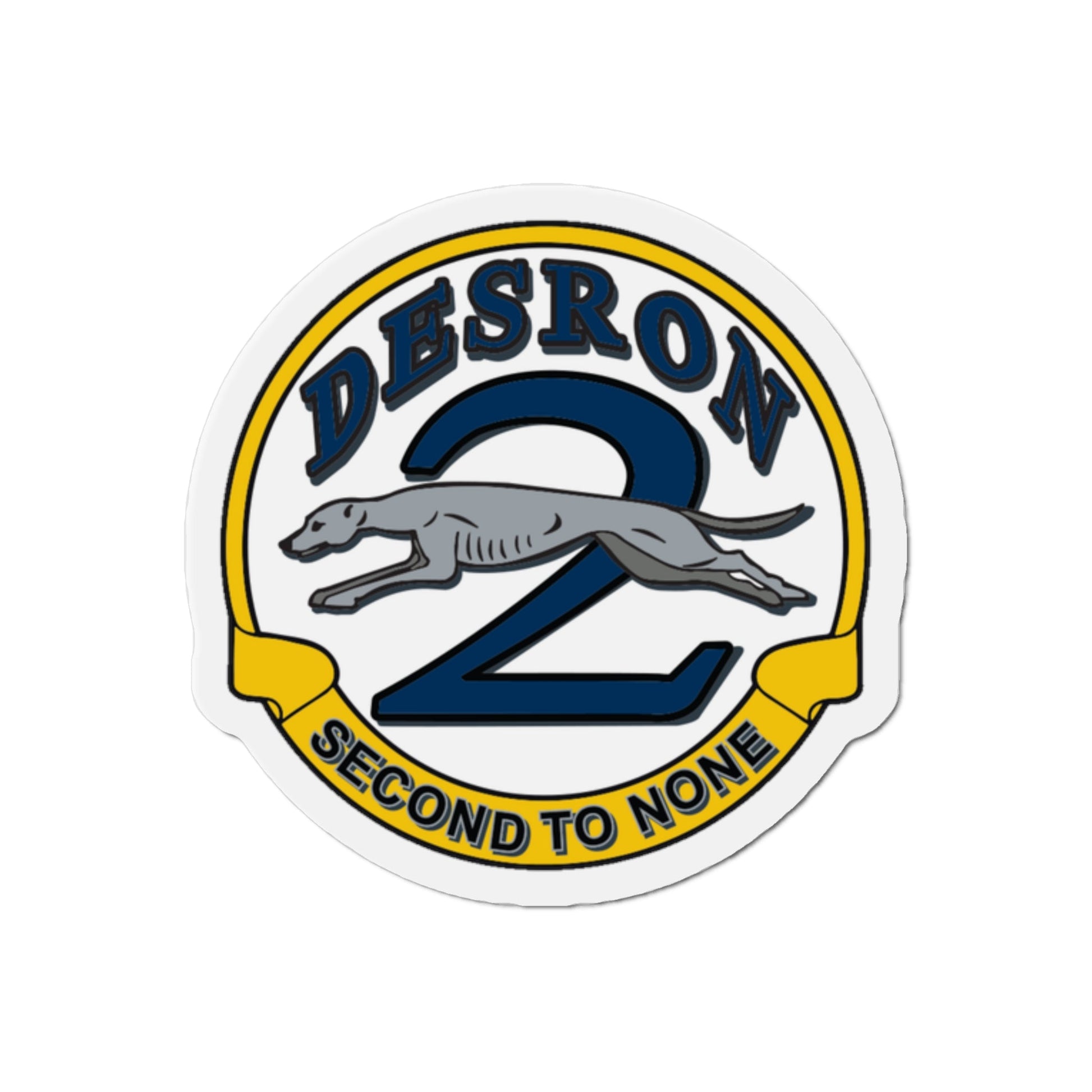 Desron 2 Second To None (U.S. Navy) Die-Cut Magnet-2" x 2"-The Sticker Space