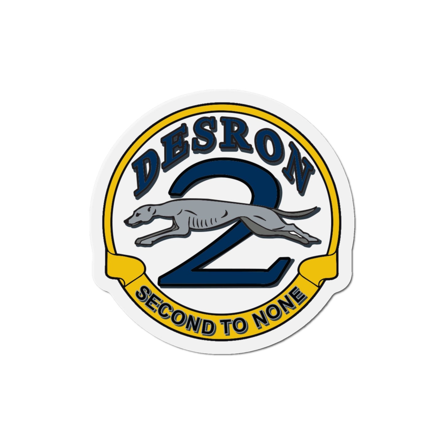 Desron 2 Second To None (U.S. Navy) Die-Cut Magnet-6 × 6"-The Sticker Space