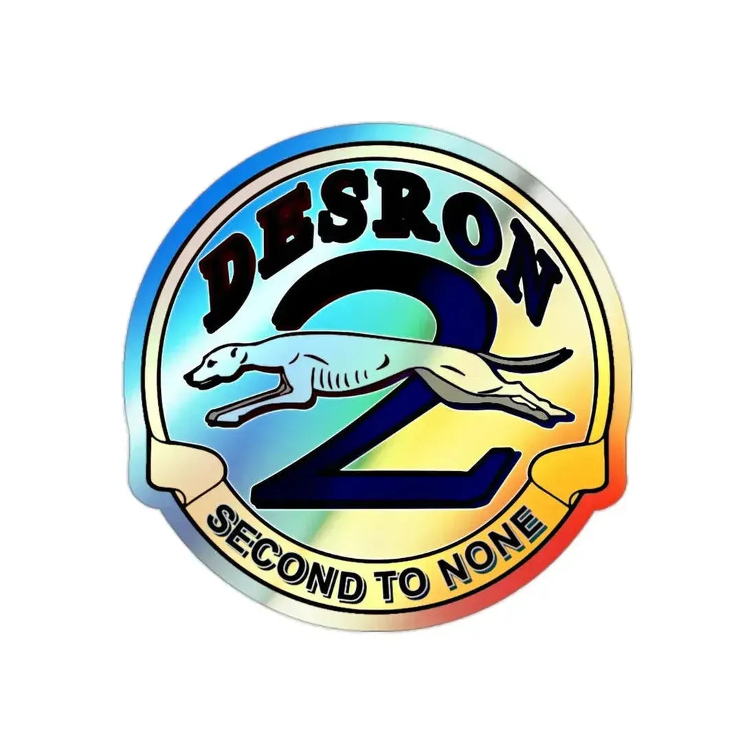 Desron 2 Second to none (U.S. Navy) Holographic STICKER Die-Cut Vinyl Decal 2 Inch Holographic - The Sticker Space