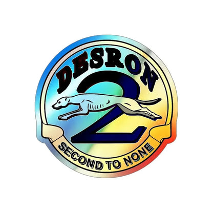 Desron 2 Second to none (U.S. Navy) Holographic STICKER Die-Cut Vinyl Decal 6 Inch Holographic - The Sticker Space