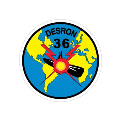 Desron 36 (U.S. Navy) Transparent STICKER Die-Cut Vinyl Decal - The Sticker Space