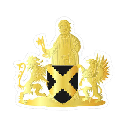 Dessel wapen (Belgium) (Coat of Arms) STICKER Vinyl Kiss-Cut Decal 3 Inch White - The Sticker Space