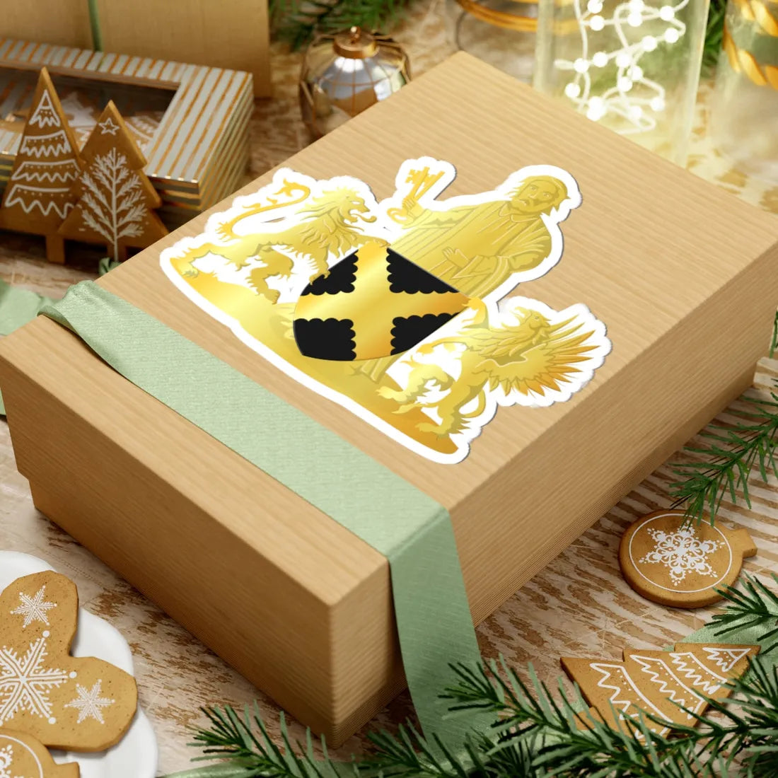 Dessel wapen (Belgium) (Coat of Arms) STICKER Vinyl Kiss-Cut Decal - The Sticker Space