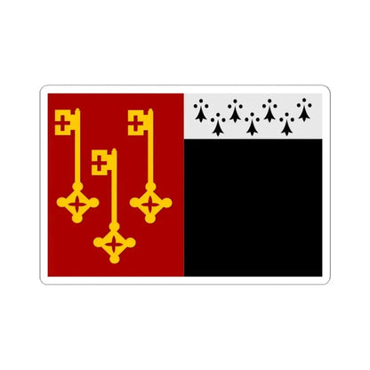 Destelbergen vlag (Belgium) STICKER Vinyl Kiss-Cut Decal 4 Inch White - The Sticker Space