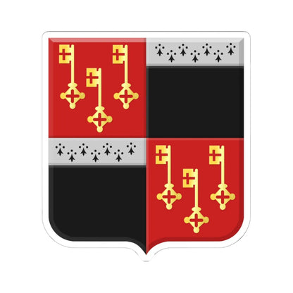 Destelbergen wapen (Belgium) (Coat of Arms) STICKER Vinyl Kiss-Cut Decal 6 Inch White - The Sticker Space