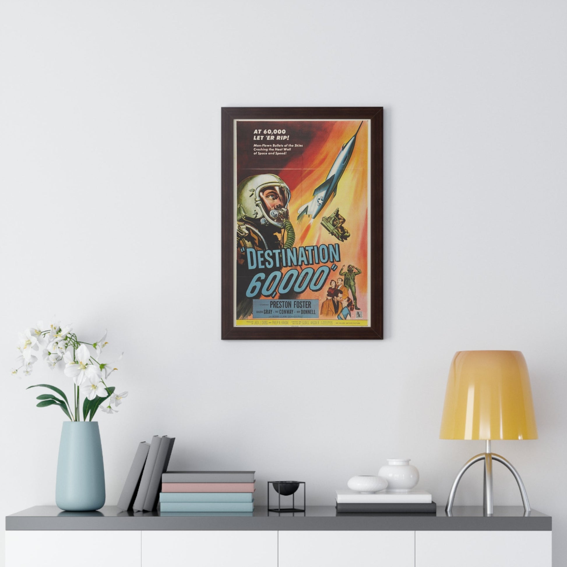 DESTINATION 60000 1957 - Framed Movie Poster-The Sticker Space