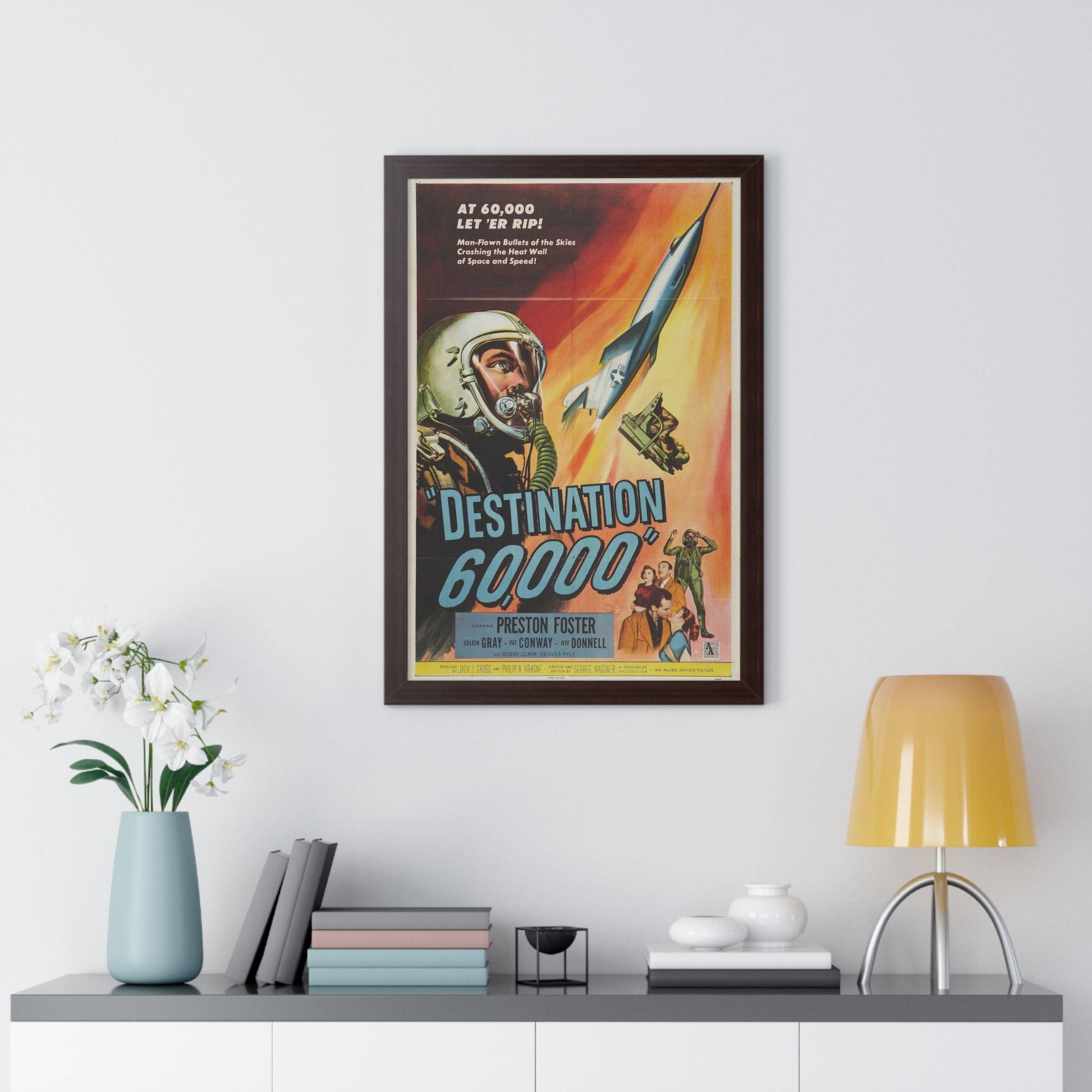 DESTINATION 60000 1957 - Framed Movie Poster-The Sticker Space