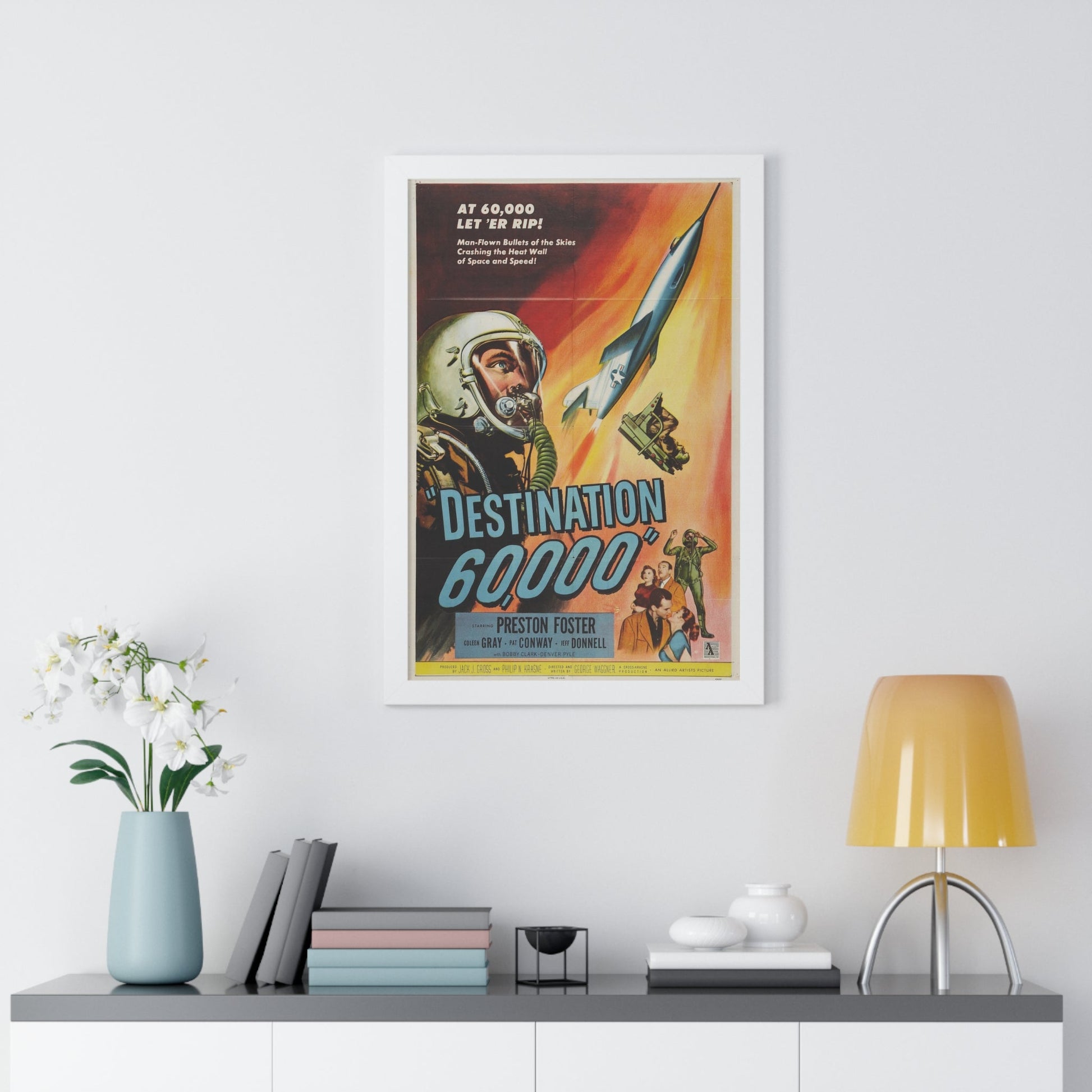 DESTINATION 60000 1957 - Framed Movie Poster-The Sticker Space