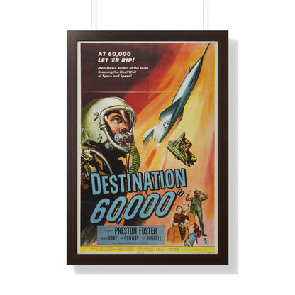 DESTINATION 60000 1957 - Framed Movie Poster-20" x 30"-The Sticker Space