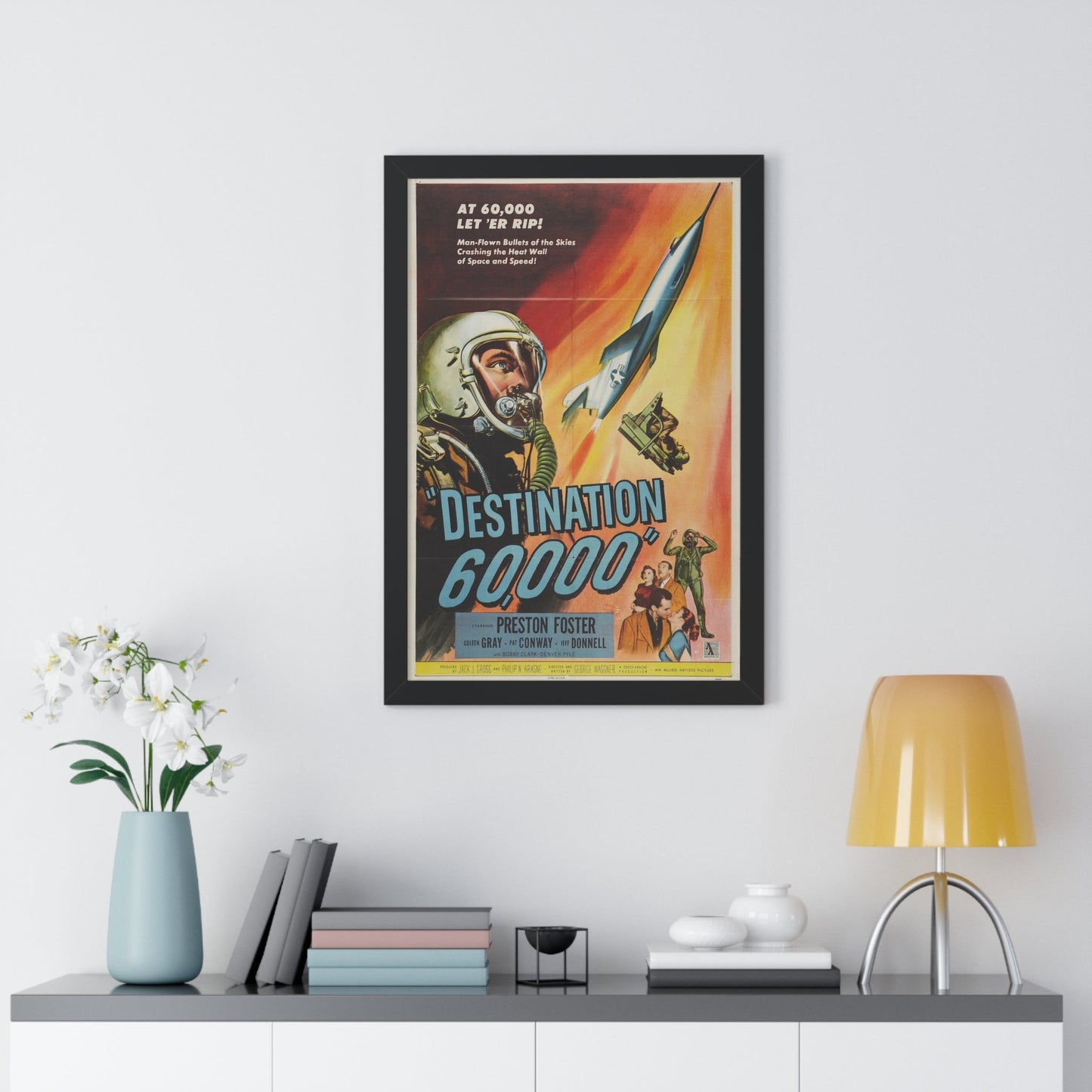 DESTINATION 60000 1957 - Framed Movie Poster-The Sticker Space