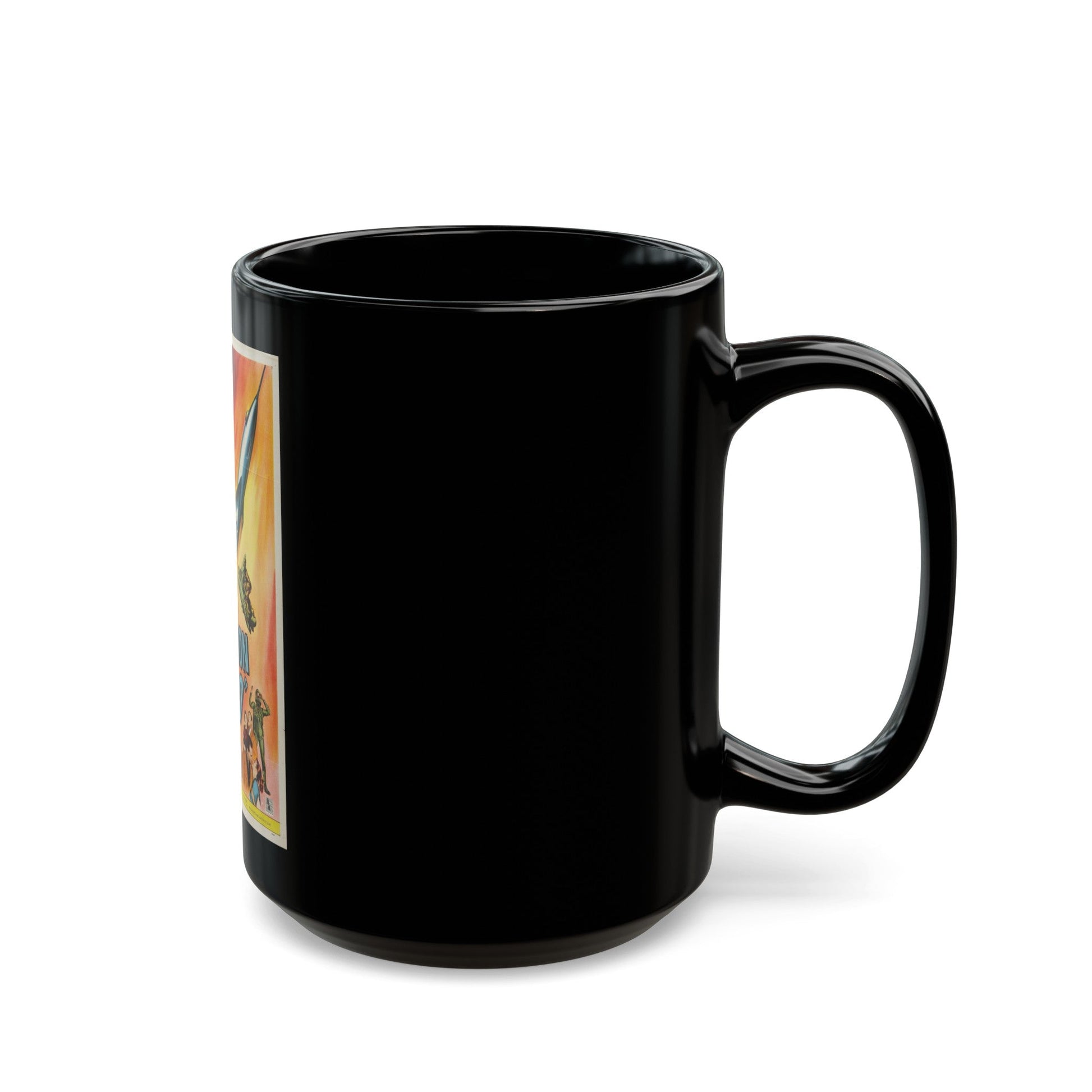 DESTINATION 60000 1957 Movie Poster - Black Coffee Mug-The Sticker Space