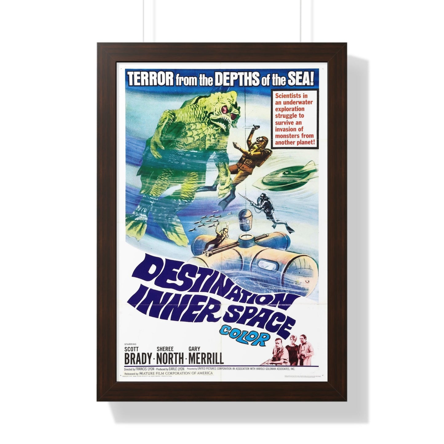 DESTINATION INNER SPACE 1966 - Framed Movie Poster-16″ x 24″-The Sticker Space