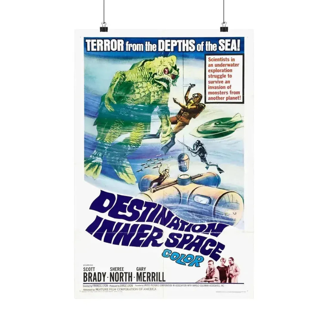 DESTINATION INNER SPACE 1966 - Paper Movie Poster 16″ x 24″ Matte - The Sticker Space