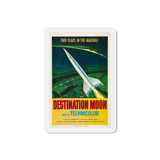 Destination Moon 1950 Movie Poster Die-Cut Magnet-2 Inch-The Sticker Space