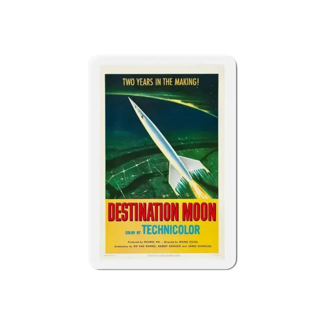 Destination Moon 1950 Movie Poster Refrigerator Magnet 2 Inch - The Sticker Space