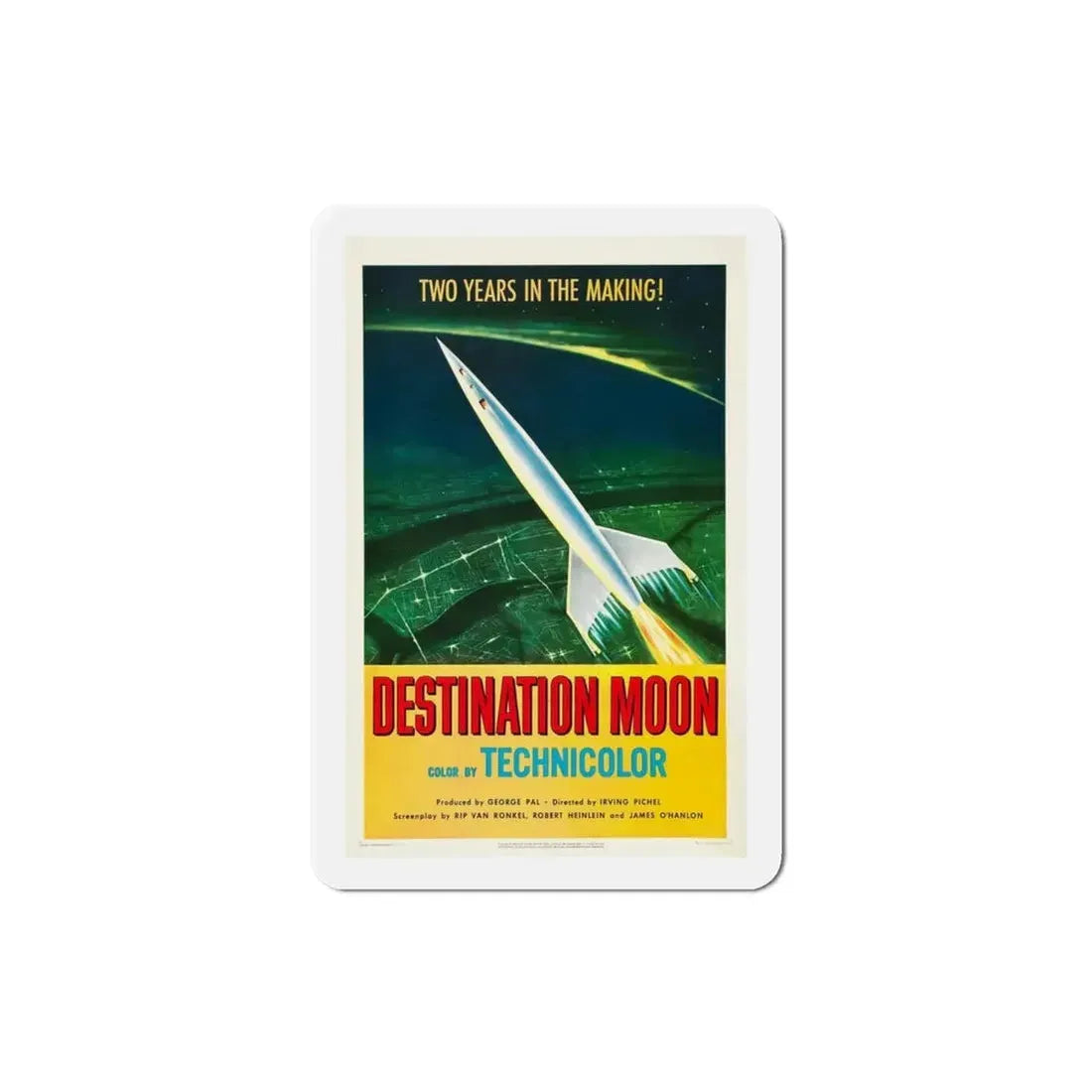 Destination Moon 1950 Movie Poster Refrigerator Magnet - The Sticker Space