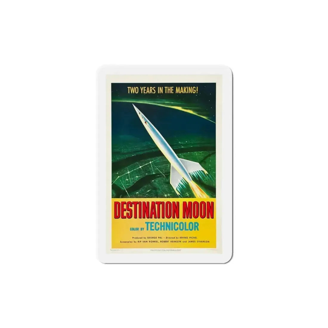 Destination Moon 1950 Movie Poster Refrigerator Magnet - The Sticker Space