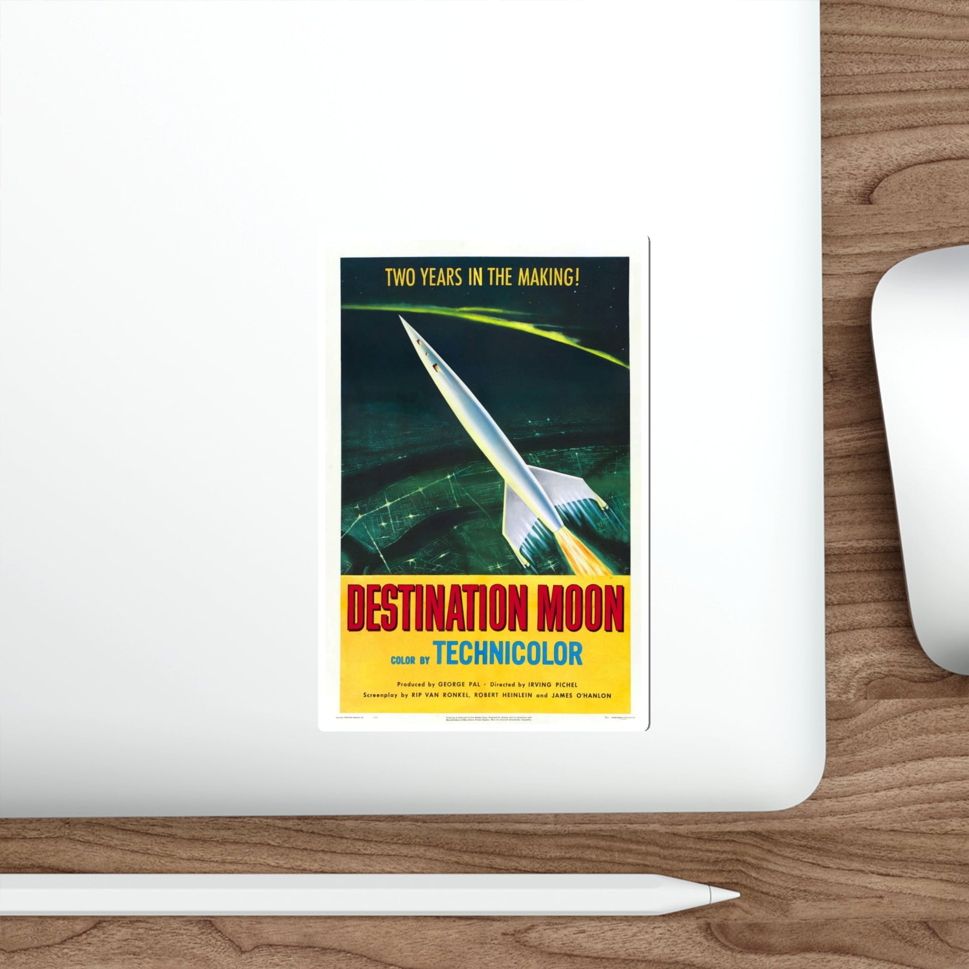 DESTINATION MOON 1950 Movie Poster STICKER Vinyl Die-Cut Decal-The Sticker Space