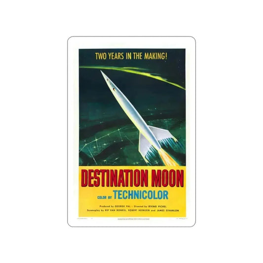 DESTINATION MOON 1950 Movie Poster STICKER Vinyl Die-Cut Decal 2 Inch - The Sticker Space