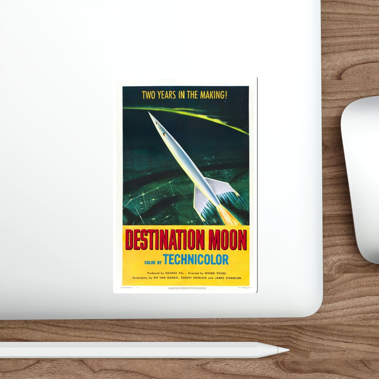 DESTINATION MOON 1950 Movie Poster STICKER Vinyl Die-Cut Decal-The Sticker Space