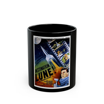 DESTINATION MOON (FRENCH) 1950 Movie Poster - Black Coffee Mug-11oz-The Sticker Space