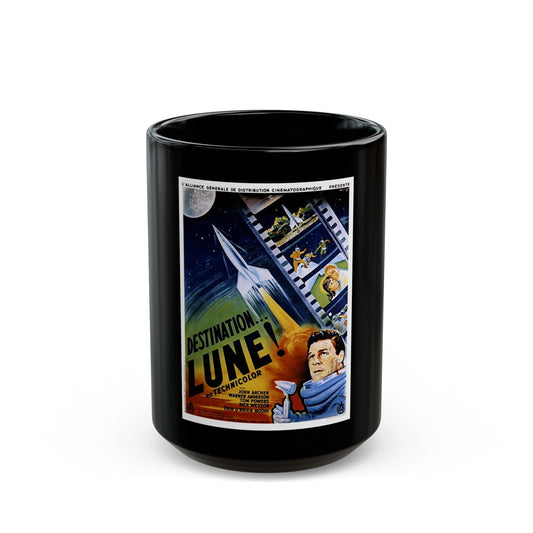 DESTINATION MOON (FRENCH) 1950 Movie Poster - Black Coffee Mug-15oz-The Sticker Space