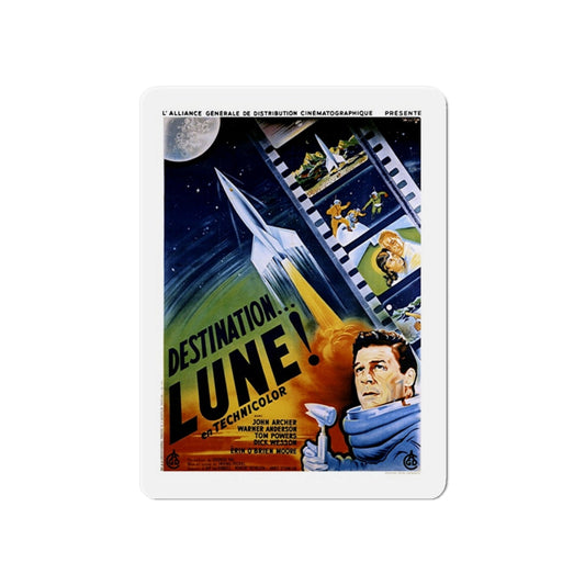 DESTINATION MOON (FRENCH) 1950 Movie Poster - Die-Cut Magnet-6 × 6"-The Sticker Space