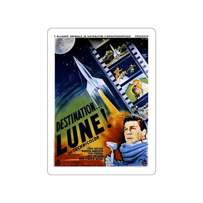 DESTINATION MOON (FRENCH) 1950 Movie Poster STICKER Vinyl Die-Cut Decal 4 Inch - The Sticker Space