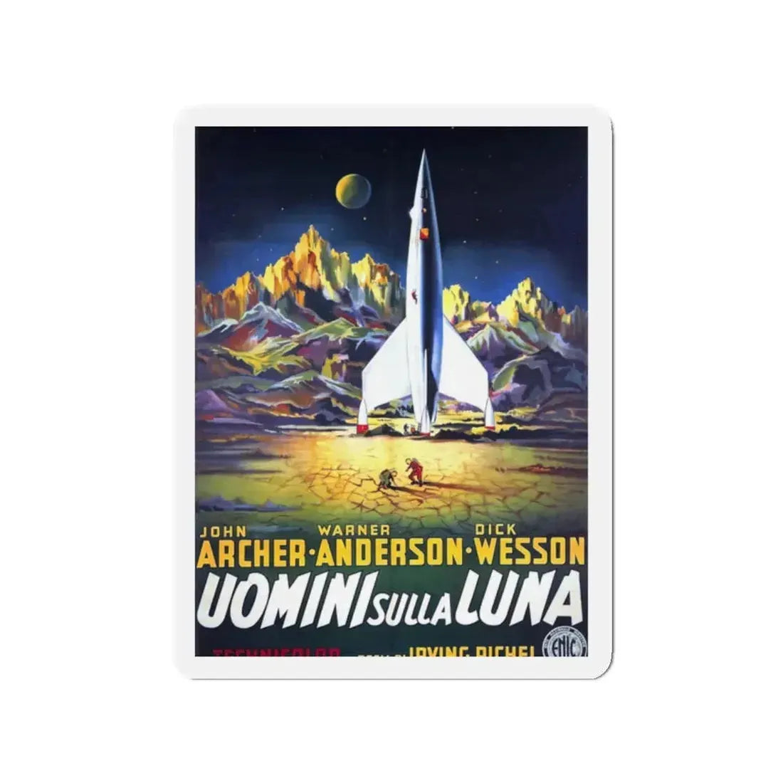 DESTINATION MOON (ITALIAN) 1950 Movie Poster - Refrigerator Magnet 2 Inch - The Sticker Space