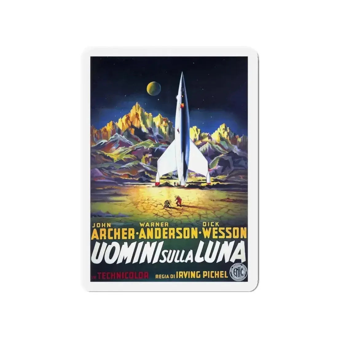 DESTINATION MOON (ITALIAN) 1950 Movie Poster - Refrigerator Magnet - The Sticker Space