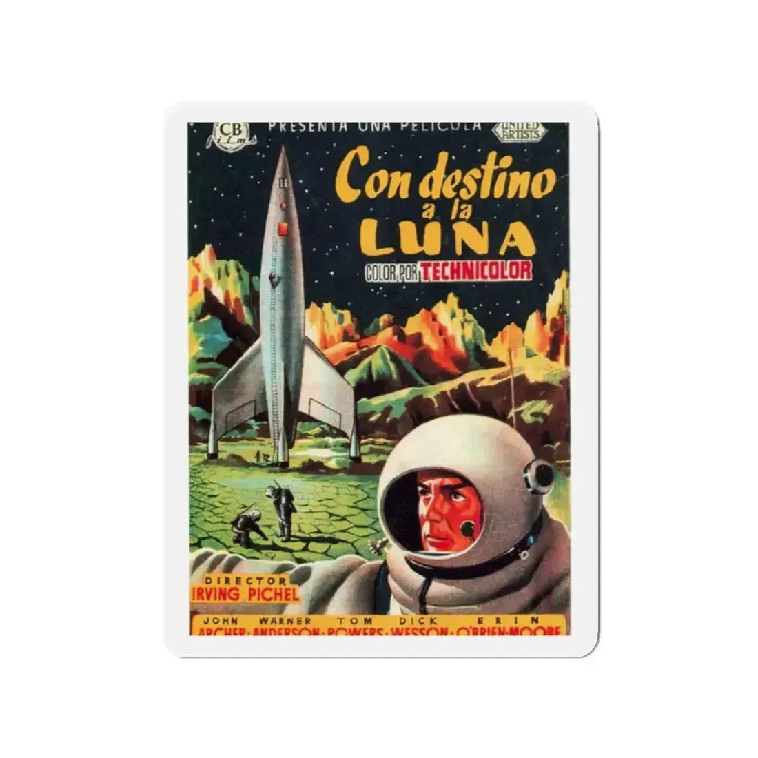 DESTINATION MOON (SPANISH) 1950 Movie Poster - Refrigerator Magnet - The Sticker Space