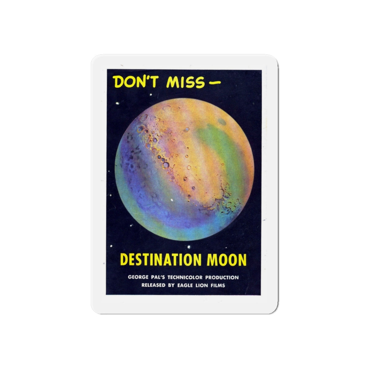 DESTINATION MOON (TEASER) 1950 Movie Poster - Die-Cut Magnet-6 × 6"-The Sticker Space