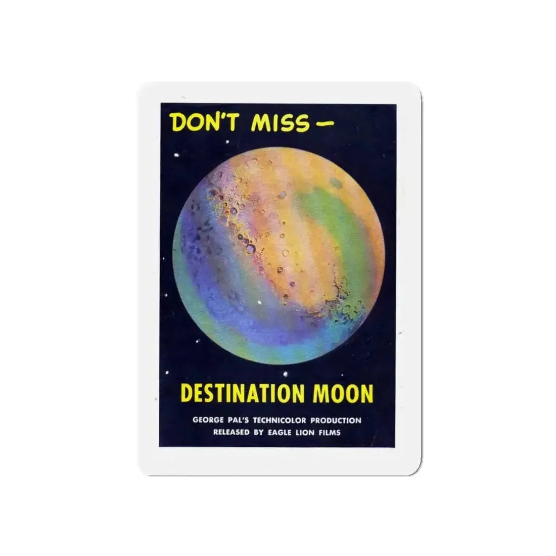 DESTINATION MOON (TEASER) 1950 Movie Poster - Refrigerator Magnet 5 Inch - The Sticker Space