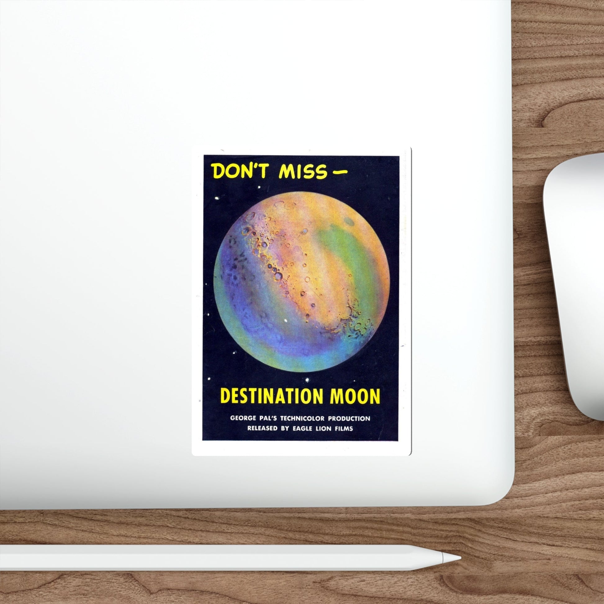 DESTINATION MOON (TEASER) 1950 Movie Poster STICKER Vinyl Die-Cut Decal-The Sticker Space