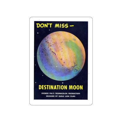 DESTINATION MOON (TEASER) 1950 Movie Poster STICKER Vinyl Die-Cut Decal 2 Inch - The Sticker Space