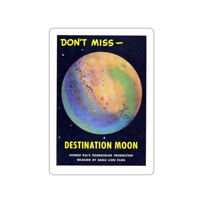 DESTINATION MOON (TEASER) 1950 Movie Poster STICKER Vinyl Die-Cut Decal 5 Inch - The Sticker Space